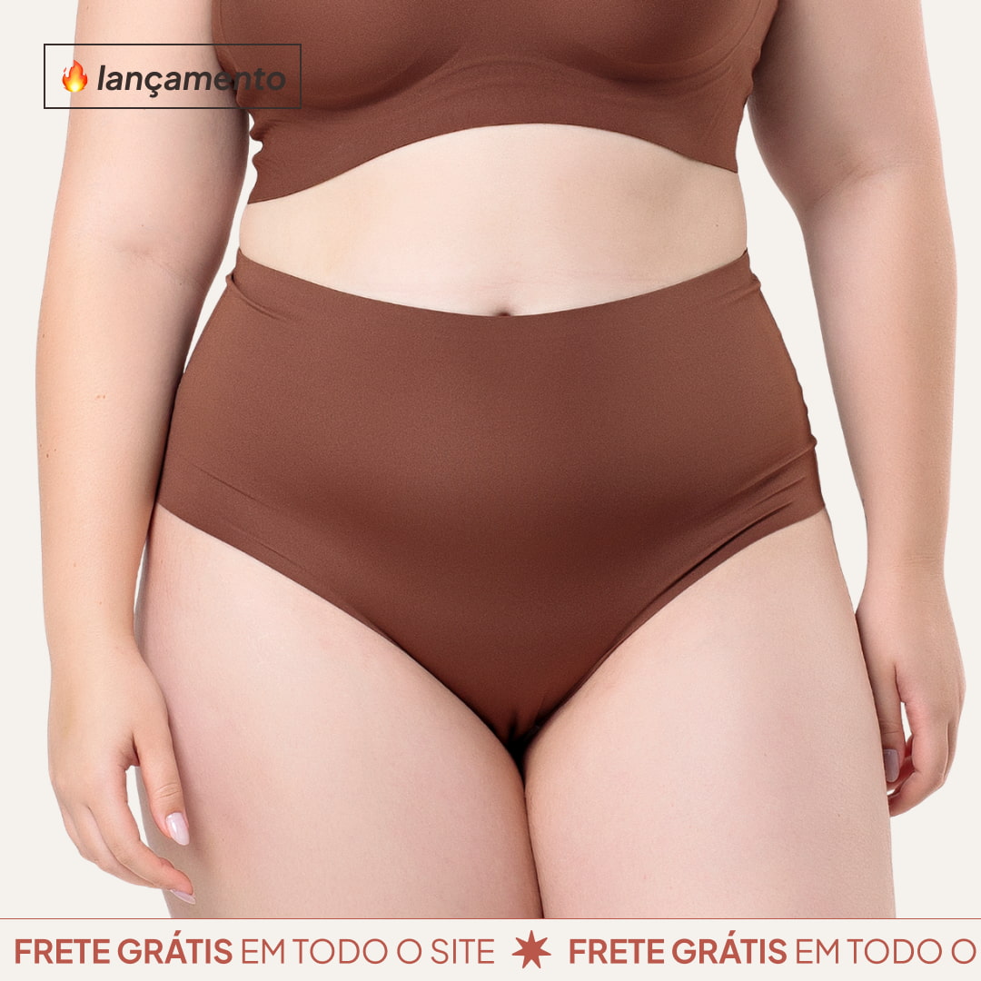 Calcinha Cós Alto Segunda Pele Skin UP