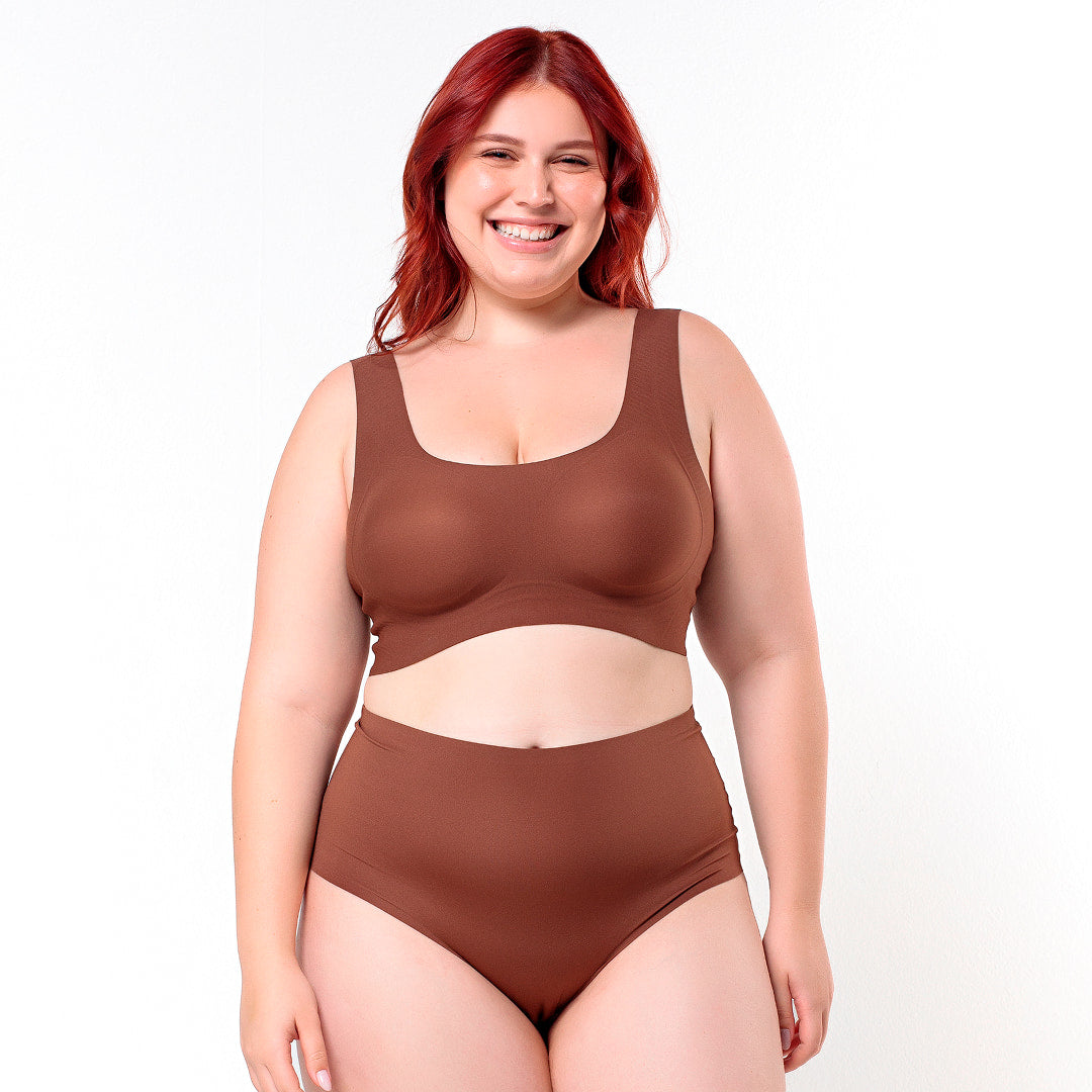 Kit Top e Calcinha Cós Alto Segunda Pele Skin UP